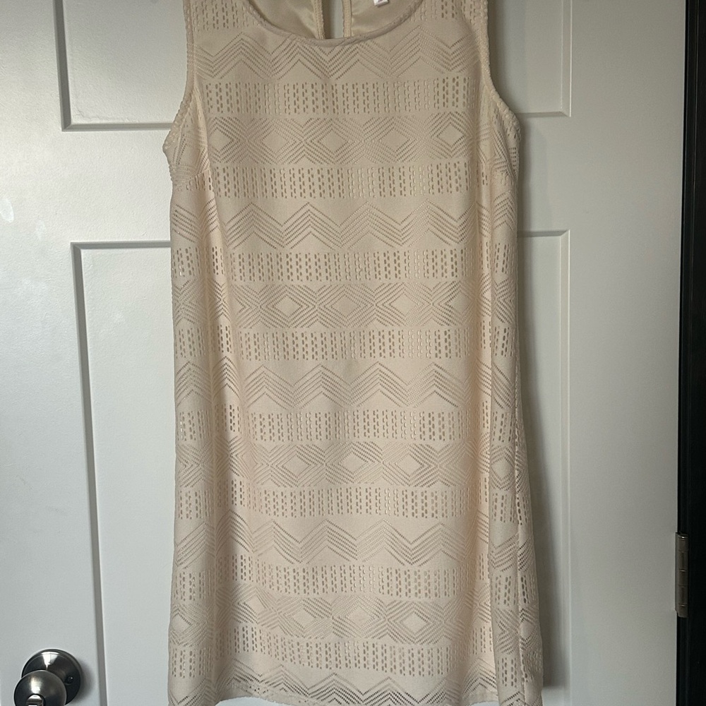 Xhilaration Cream Geometric Mini Dress